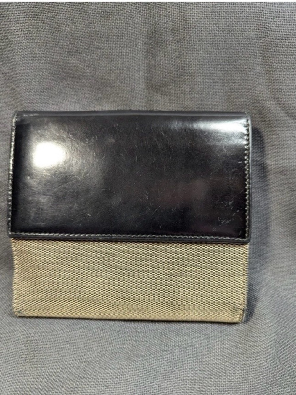 Vintage Gucci Jackie 1961 Bifold Wallet Black/Beige - Picture 3 of 6
